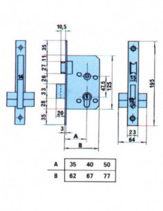 CERRADURA EMBUTIR HL