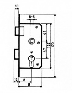 CERRADURA EMBUTIR F/ LATON