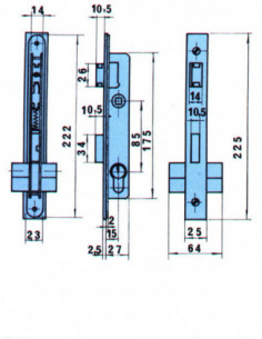 CERRADURA EMBUTIR METALICA
