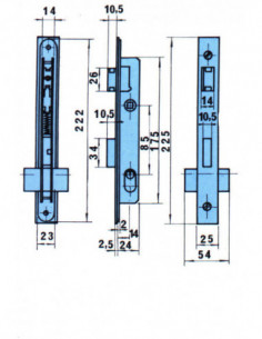 CERRADURA EMBUTIR METALICA