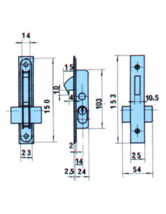 CERRADURA EMBUTIR METALICA