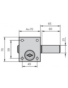 CERROJO SOBREPONER ESMALTADO