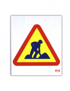 SEÑAL OBRA PLASTICO PELIG OBRA