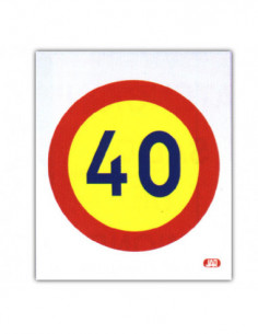 SEÑAL OBRA PLASTICO 40KMH