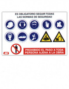 SEÑAL OBRA COMBINADO PVC