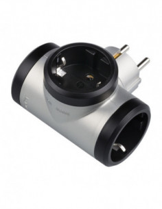 ADAPTADOR 3X2P+T LAT ALUM-NGR