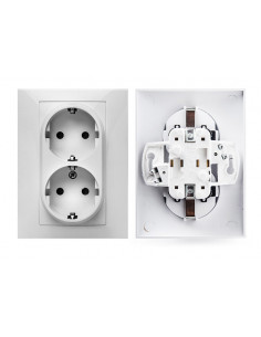 BASE ENCHUFE EMPOTRAR DOBLE...