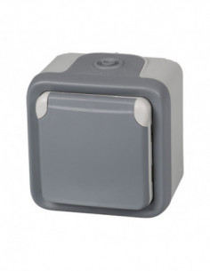BASE ENCHUFE C/TT IP55 GRIS