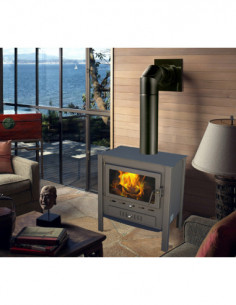 ESTUFA LEÑA NEGRA S/VERTICAL