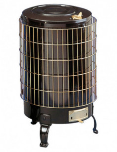 ESTUFA LEÑA NEGRA ESMALTAD C/P