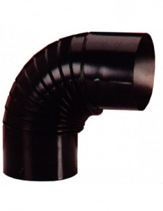 CODO ESTUFA VITRIF NEGRO 90º