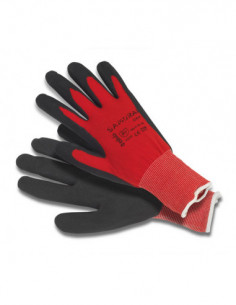 GUANTE NYLON NITRILO PALMA ROJ