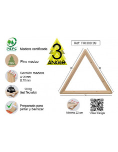ESCUADRA TRIANGLE PINO S/BARN