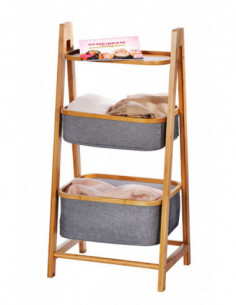 ESTANTERIA 2CESTA BAMBU BAHARI