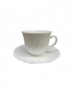 TAZA DESAYUNO C/PLATO BCO. 6UD