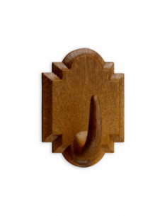 PERCHA ADHESIVA MADERA BL.2