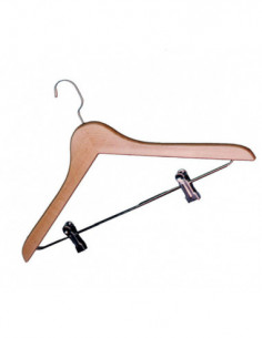 PERCHA MADERA PINZAS BARNIZ.