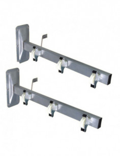 TENDEDOR PARED INOX. C/POLEAS