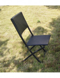 SILLA PLEGABLE RATAN NEGRA...