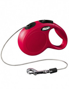 CORREA PERRO FLEXI 5M ROJO