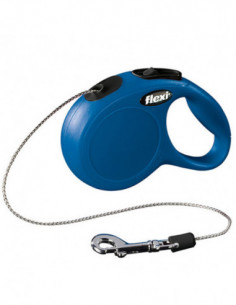 CORREA PERRO FLEXI 5M AZUL