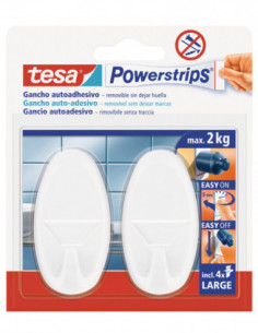 GANCHO L OVAL BLANCO 2