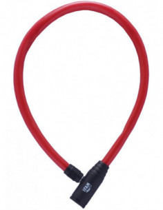 CANDADO CABLE BICI JUNIOR ROJO 2