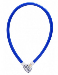 CANDADO CABLE BICI COMBI AZUL 2