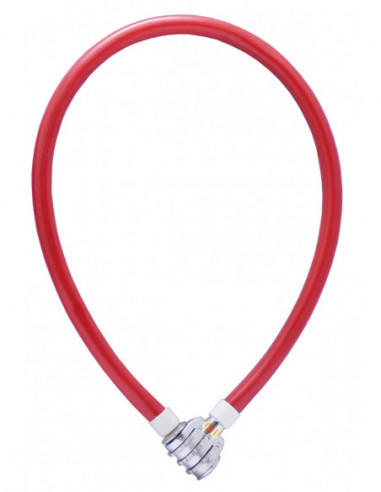 CANDADO CABLE BICI COMBI ROJO