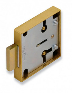 CERRADURA SOBREP LLAVE LATON 2