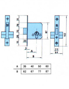 CERRADURA EMBUTIR HL 2