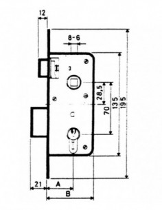 CERRADURA EMBUTIR F/ LATON 2