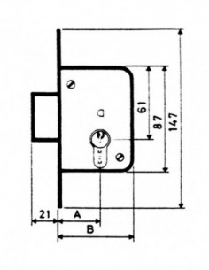 CERRADURA EMBUTIR F/ LATON 2