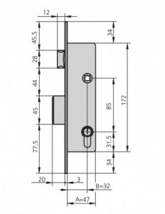 CERRADURA EMBUTIR MET HN 2
