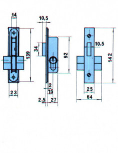 CERRADURA EMBUTIR METALICA 2