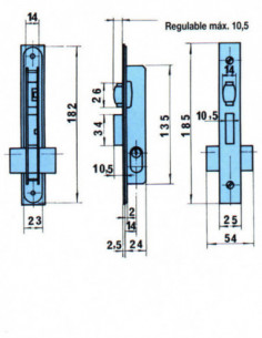 CERRADURA EMBUTIR METALICA 2