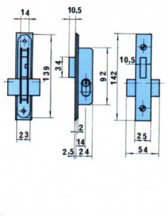 CERRADURA EMBUTIR METALICA 2