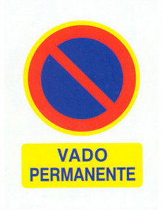 SEÑAL FIJA PVC VADO PERMANENTE 2