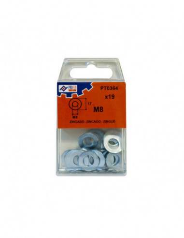 ARANDELA PLANA ZN C/19 PZS