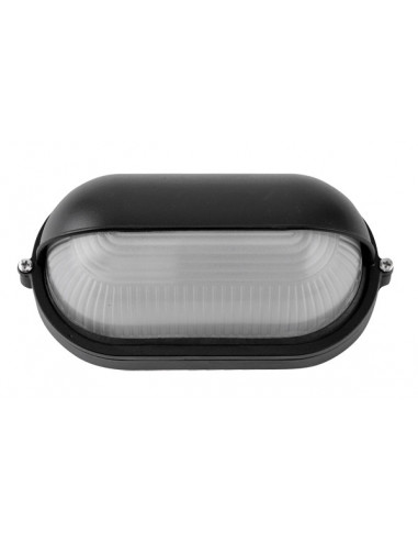 APLIQUE PARED OVAL NEGRO C/PLACA...