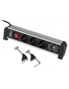 BASE MULTIPLE 3T +2USB ALUMINI 2