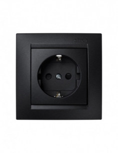 ENCHUFE SCHUKO GRAFITO