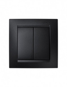 DOBLE CONMUTADOR GRAFITO