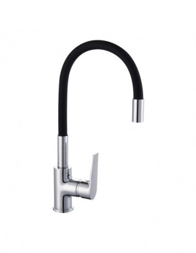 MONOMANDO FREGADERO GOMA NEGRA