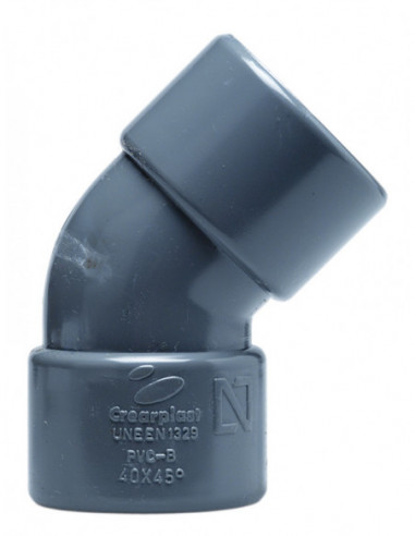 CODO PVC H-H 45º CHH-01