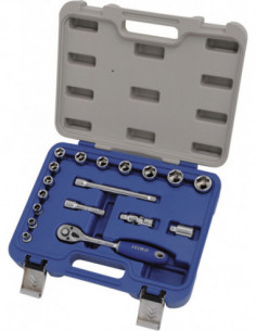 LLAVE VASO JGO 18 PZ+CARRACA 2