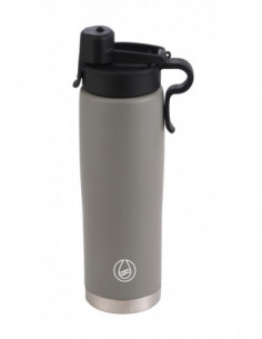 BOTELLA TERMO ACERO INOX GRIS