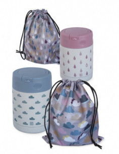 TERMO SOLIDO NIÑOS+BOLSA AZU