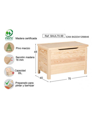 BAUL BASICO PINO S/BARN